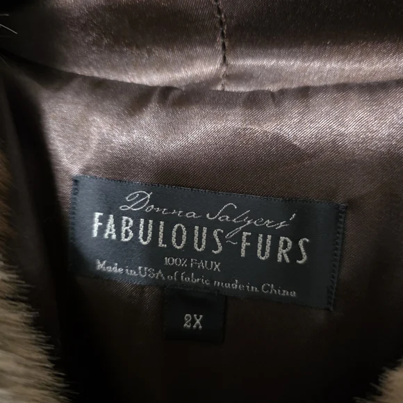 Fabulous Furs Faux Fur Coat in Rich Brown